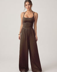 Sleeveless Halter-Neck Jumpsuit