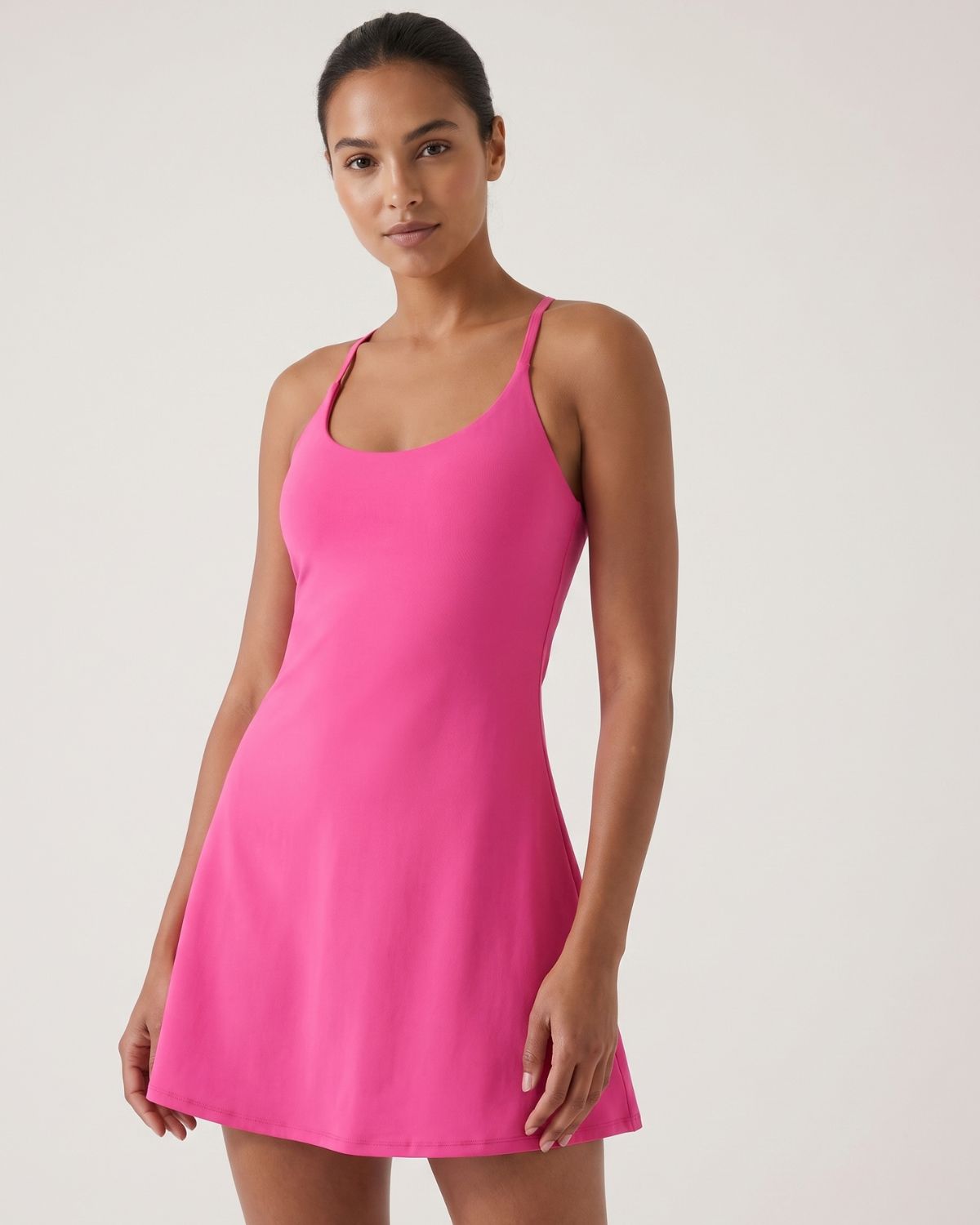 Pocketed Active Dress with Built-In Shorts