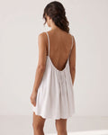 Solid Color Backless Cami Mini Dress