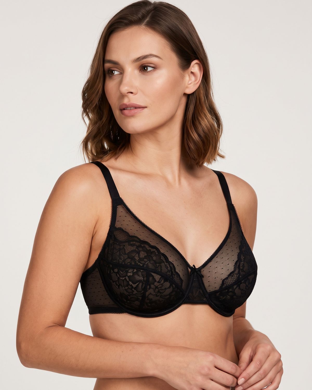 Full Coverage Floral Lace Bra