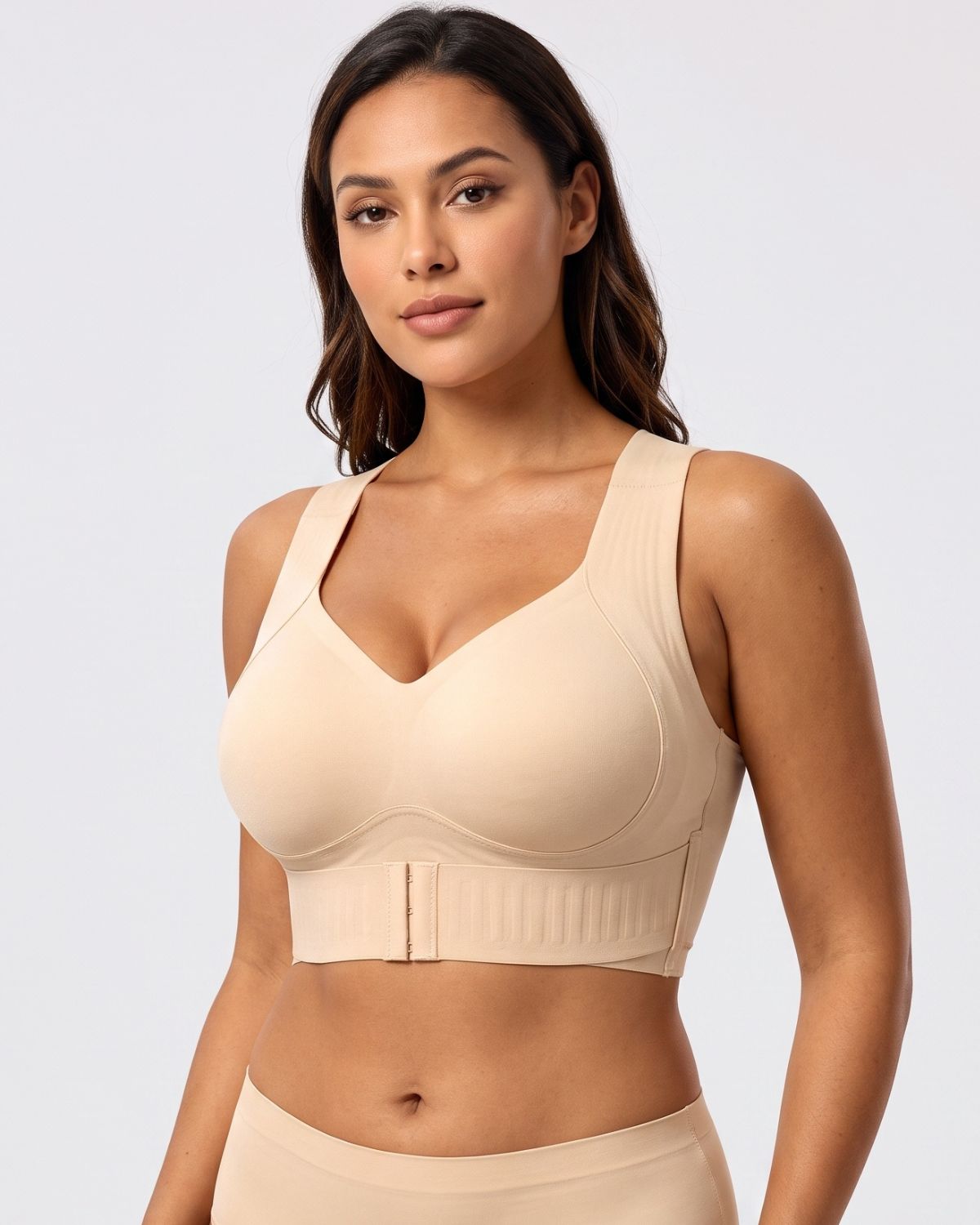 Front Closure Cross-Back Wireless Posture Bra