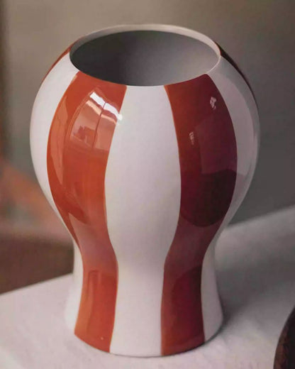 Colorful Striped Vase - Minimalist Living Room Deco
