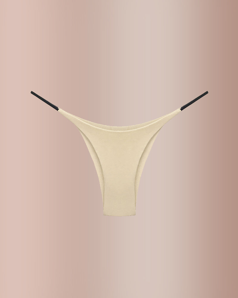 Low-Rise Cotton Double Strap Semi-Thong
