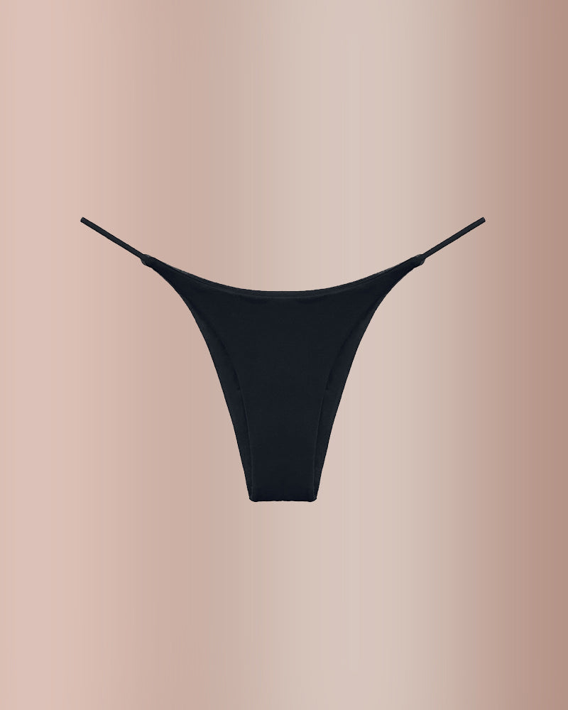 Low-Rise Cotton Double Strap Semi-Thong