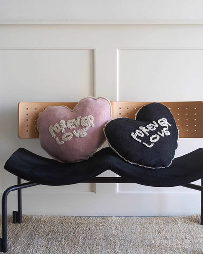 Embroidered Heart Pillow - Nordic-Inspired Decorative Cushion for Sofa & Living Room