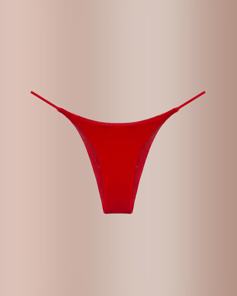 Low-Rise Cotton Double Strap Semi-Thong