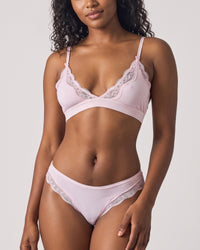 Lace Trim Lightweight Triangle Underwear Set
