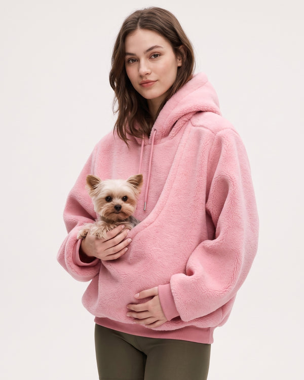 Pet Pouch Drop-Shoulder Hoodie