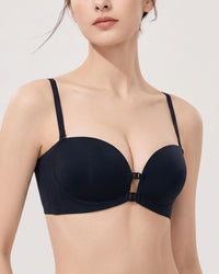 Double Front-Closure Strapless Bra