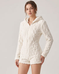 Bear-Ear Plush Hooded Romper