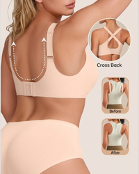 Reggiseno incrociato in rete con scollo a V