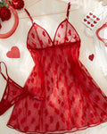 Sheer Mesh Babydoll Lingerie Dress