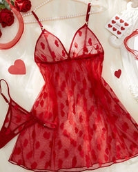 Sheer Mesh Babydoll Lingerie Dress