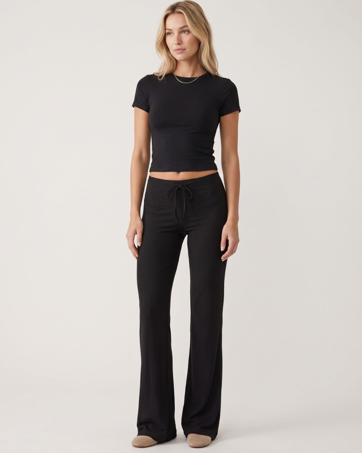 Short Sleeve Drawstring Lounge Set