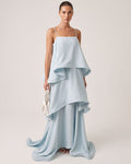 Three-Layer Ruffle Maxi Dress