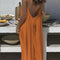 Solid Color Backless Cami Dress