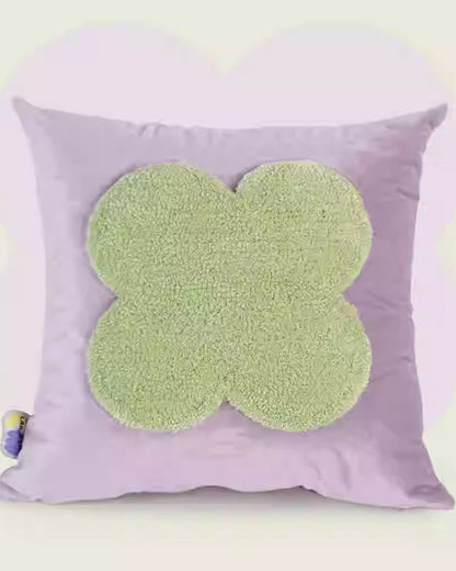 Velvet Geometric Pillow - Textured Decorative Cushion for Modern Sofa Styling