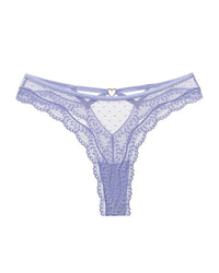 Sheer Heart Mesh Lace Thong