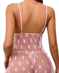 Sheer Mesh Babydoll Lingerie Dress