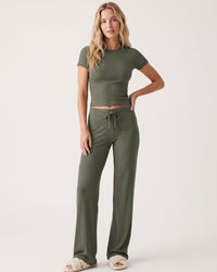 Short Sleeve Drawstring Lounge Set