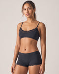 Lace Trim Wirefree Lightweight Underwear Set