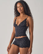 Lace Trim Cami And Short Set