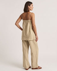 Puff Cami & Wide-Leg Pants Set