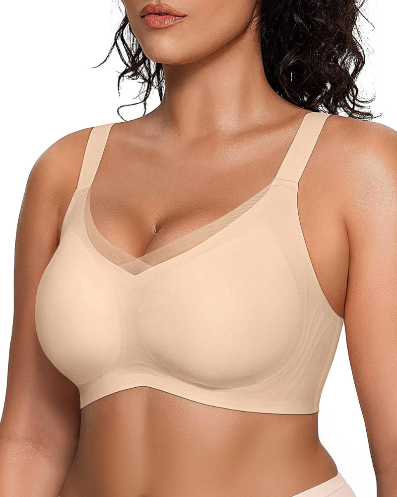 Reggiseno incrociato in rete con scollo a V