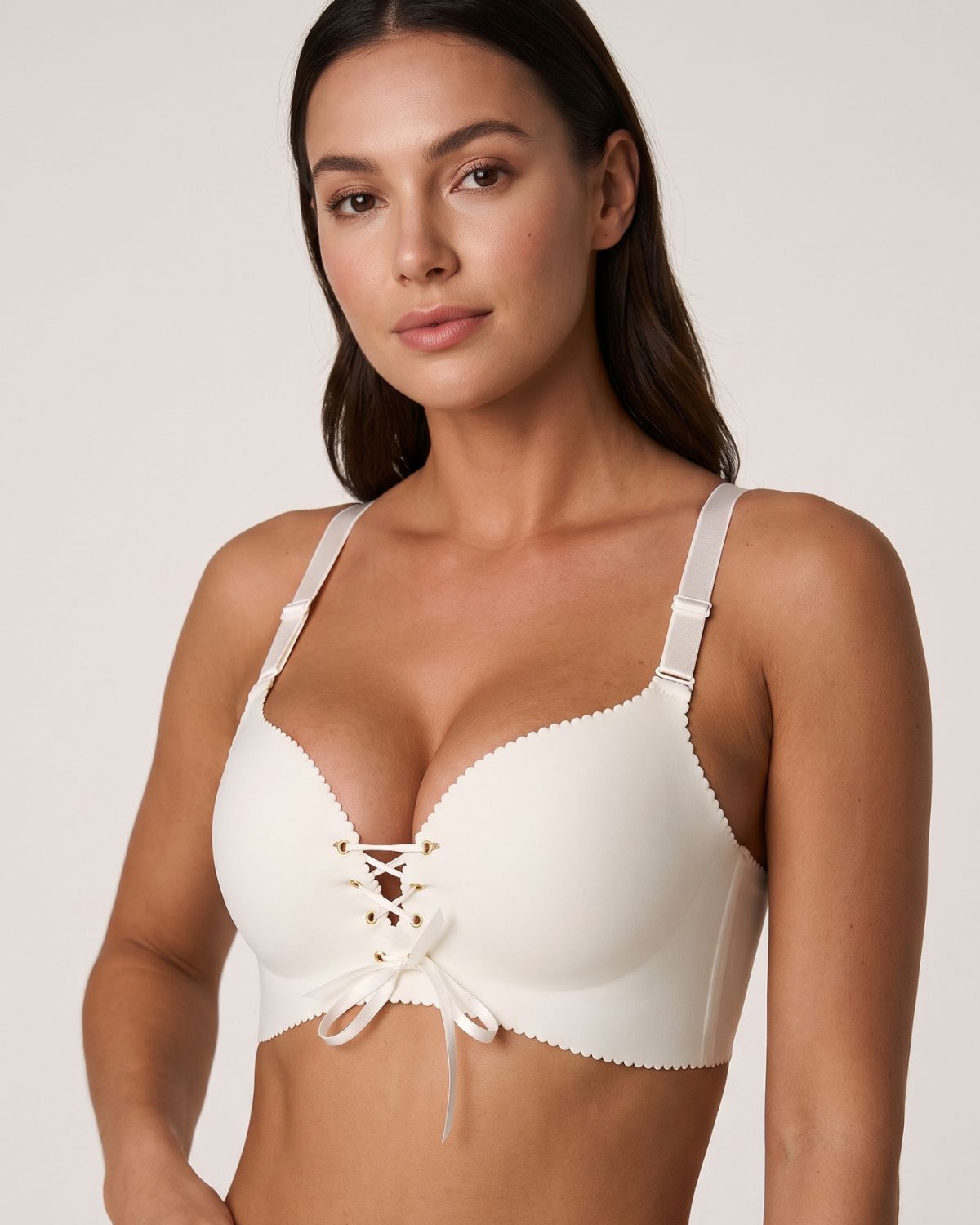Honeycomb-Cup Wireless Push-Up Bra