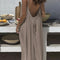 Solid Color Backless Cami Dress