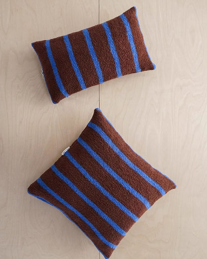 Nordic Mallard Stripe Half-Fleece Pillows for Living Room and Bedroom
