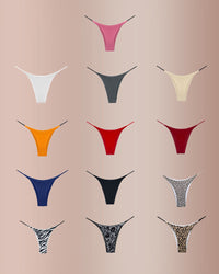 Low-Rise Cotton Double Strap Semi-Thong