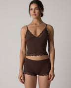 Lace Trim Cami And Short Set