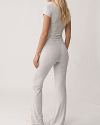Short Sleeve Drawstring Lounge Set