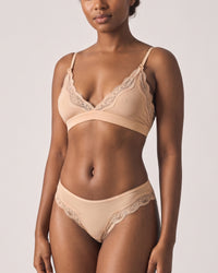 Lace Trim Lightweight Triangle Underwear Set
