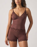 Lace Trim Cami And Short Set