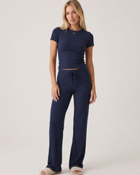 Short Sleeve Drawstring Lounge Set