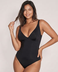 V Neck Bodysuit Tummy Control Shapewear