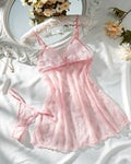 Sheer Mesh Babydoll Lingerie Dress