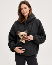 Pet Pouch Drop-Shoulder Hoodie