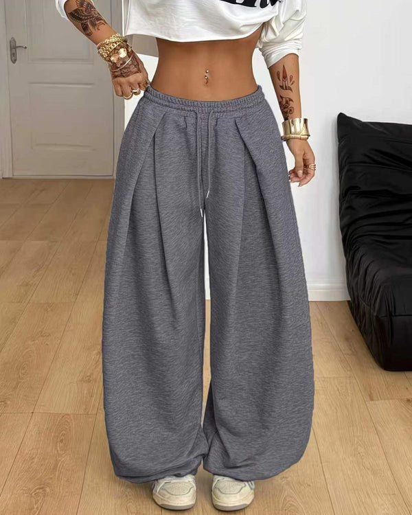 High-Waist Drawstring Jogger Pants