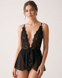 Backless Open-Crotch Lingerie Bodysuit