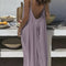 Solid Color Backless Cami Dress