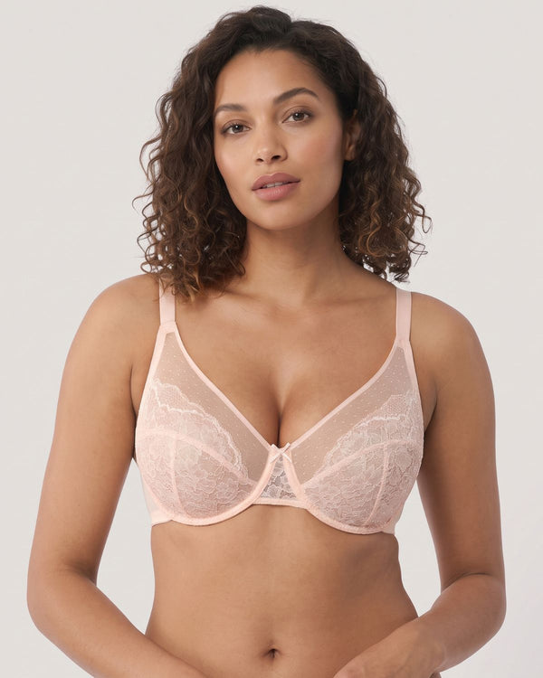 Full Coverage Floral Lace Bra