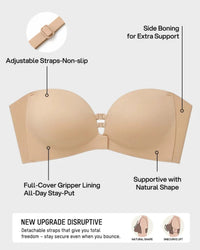 Front-Closure Strapless Push-Up Bra (For EF)