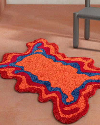 Abstract Shape Shaggy Rug - Colorful Home Decor for Living Room & Bedroom