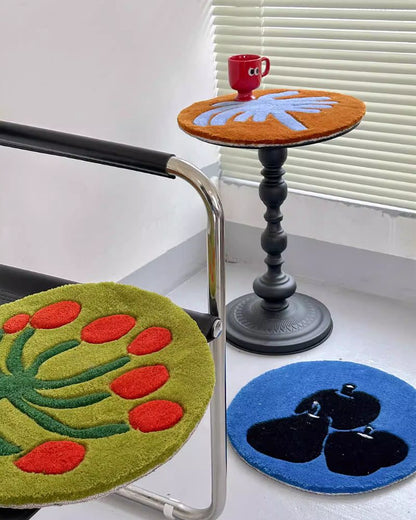 Handmade Cut-Out Tapestry Rug - Decorative Table Mat & Cushion for Living Room