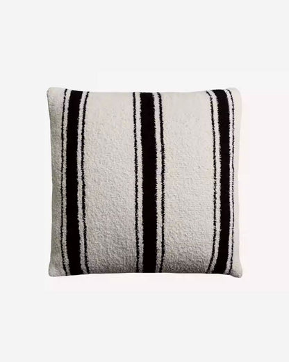 Mid-Century Black Stripe Pillow for Living Room, Bedroom, and Office