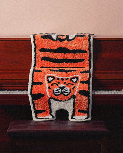 Tiger Print Shaggy Rug - Fun and Cozy Home Decor for Living Room