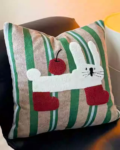 Cute Embroidered Pillow for Bedroom and Bedside